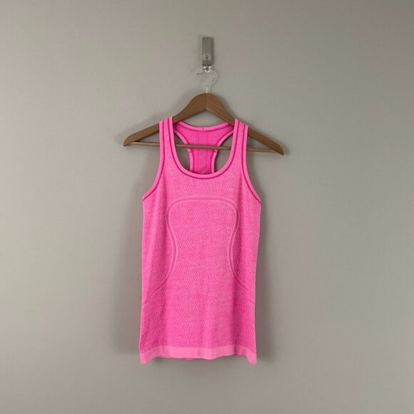 Lululemon Swiftly Tech Racerback Tank Heathered Raspberry Glo Size 6 - Picture 1 of 5
